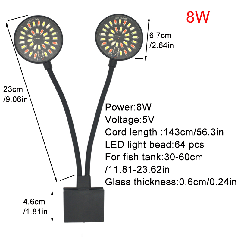 USB حوض السمك مصباح ليد خزان ا - مراجعة Aquarium Plant Light وسعره