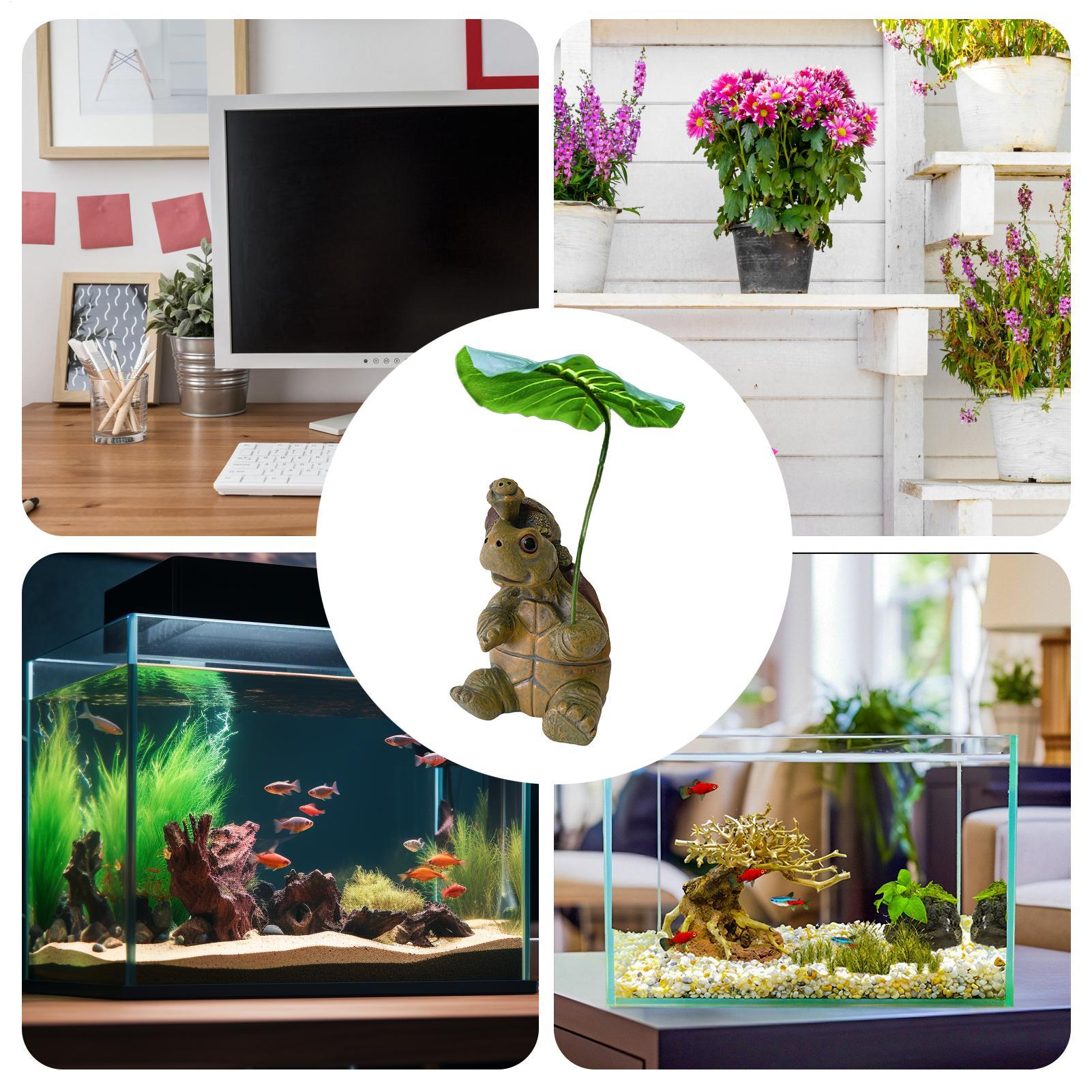 تمثال سلحفاة بحرية من الراتنج  - مراجعة Plant Aquarium Pot وسعره